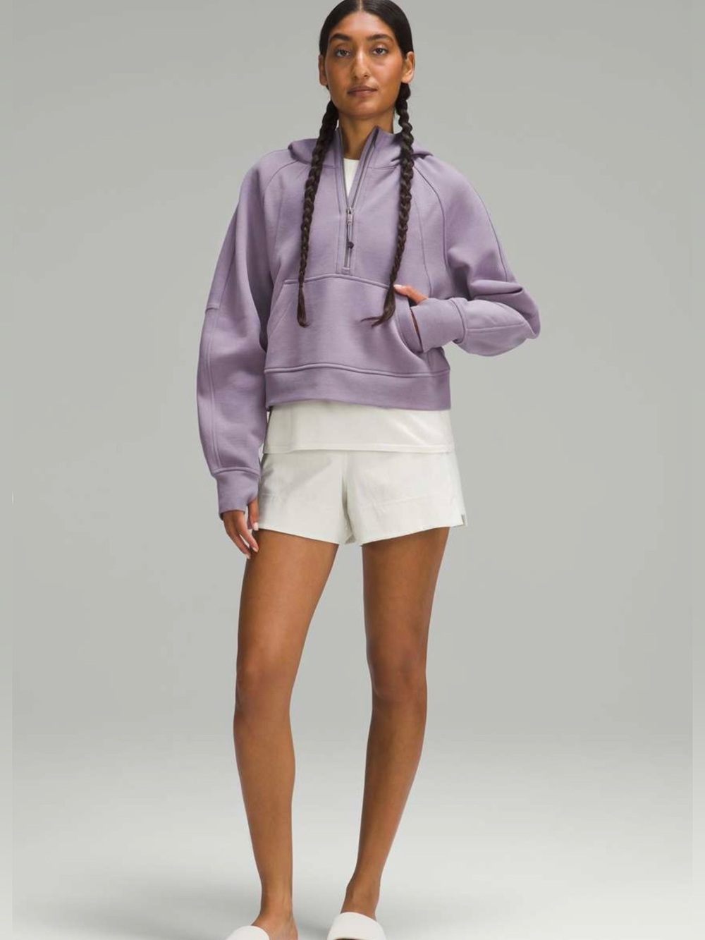 Lululemon Scuba Oversized Half Zip Hoodie Purple Ash XL XXL